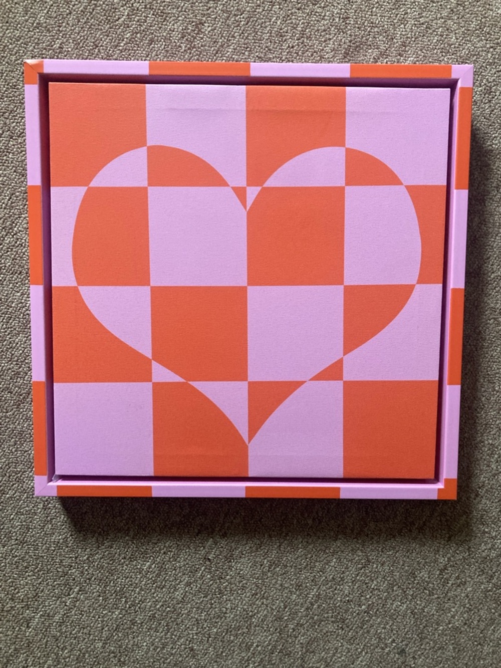 Checkerboard Heart Wall Art